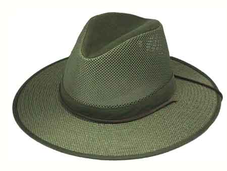 Henschel Distressed Aussie Mesh Breezer Hat with Camo Under Brim 